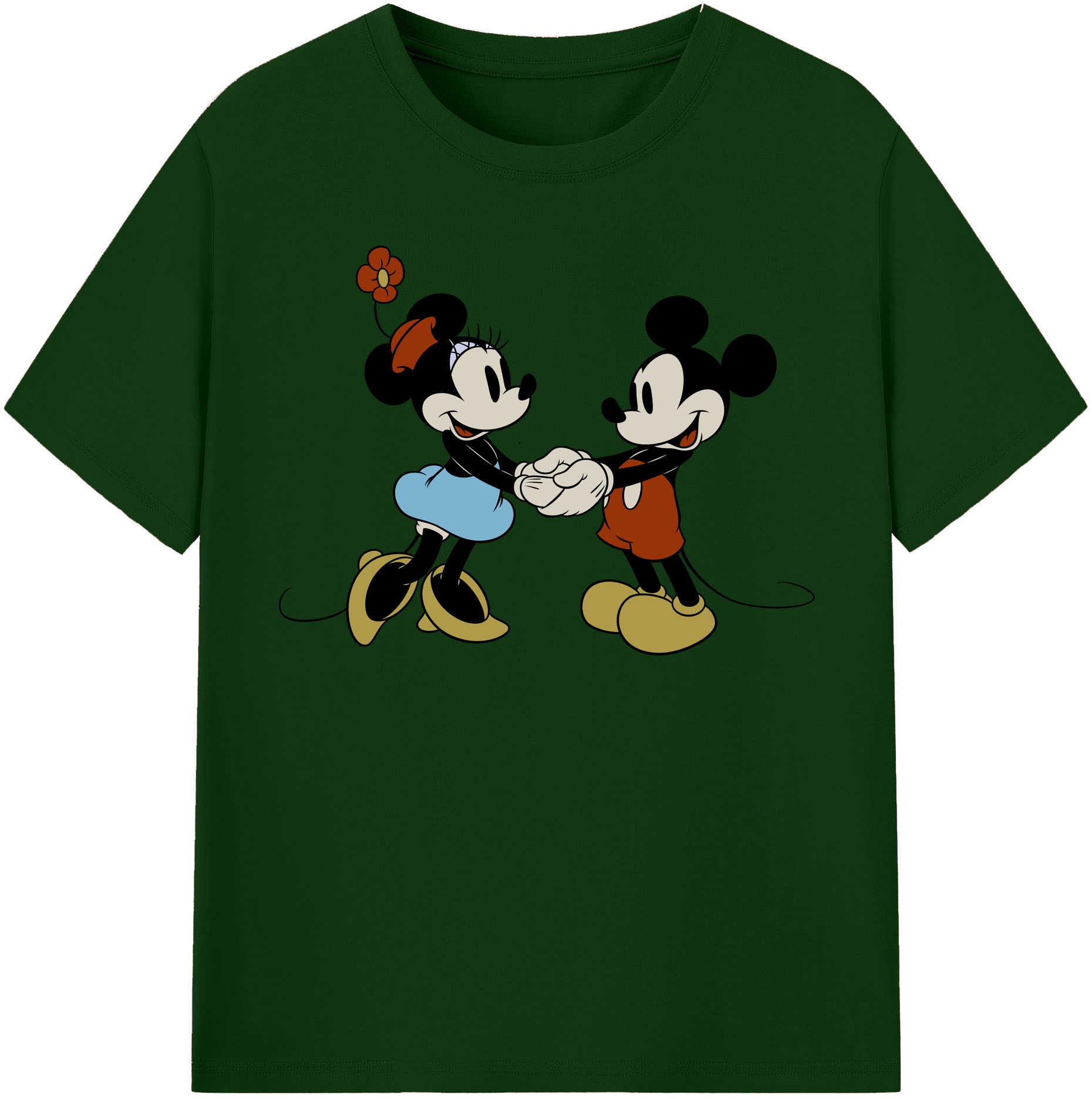 （画像用） ミッキーマウス Mickey Mouse 綿100％半袖Tシャツ（フロントプリント）